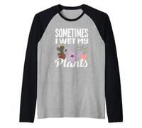 Amante de Las Plantas Moja mis Plantas Jardinero de Flores Hobby Garden Camiseta Manga Raglan