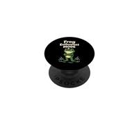 Amante De Las Ranas Introvertido Humor Animal Tranquilo Ingenioso Naturaleza Geek PopSockets PopGrip Adhesivo