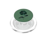 Amante de Las Rosas botánicas del Verde Azulado Oscuro de la Rosa Verde Esmeralda PopSockets PopGrip para MagSafe