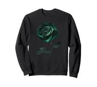Amante de Las Rosas botánicas del Verde Azulado Oscuro de la Rosa Verde Esmeralda Sudadera