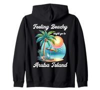 Amante de las vacaciones en el Caribe, turismo de playa, vacaciones en la isla de Aruba Sudadera con Capucha