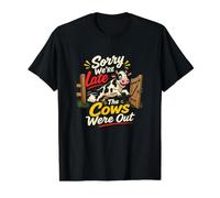 Amante de Las Vacas Ganado Granjero Granjero Humor Camiseta gráfica económica, Hombre, Negro, L
