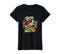Amante de Las Vacas Ganado Granjero Granjero Humor Camiseta gráfica económica, Mujer, Negro, L