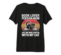 Amante de Libros Persa Mamá Solo Un Capítulo Más con Mi Gato Camiseta Premium
