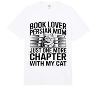Amante de Libros Persa Mamá Solo Un Capítulo Más con Mi Gato Comfort Colors Adult Heavyweight T-Shirt