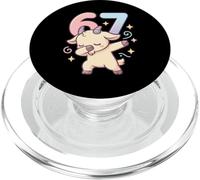Amante de los Animales de Granja Bailando Chibi Dabbing Goat 67 Meme 6-7 PopSockets PopGrip para MagSafe