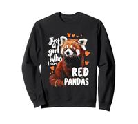 Amante de los Animales Just Girl Who Loves Red Pandas Kawaii Heart Sudadera