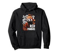 Amante de los Animales Just Girl Who Loves Red Pandas Kawaii Heart Sudadera con Capucha