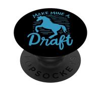 Amante de los Caballos Make Mine A Draft Horse Caballo PopSockets PopGrip Adhesivo