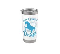 Amante de los Caballos Make Mine A Draft Horse Caballo Vaso térmico de acero inoxidable de doble pared