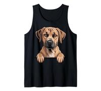 Amante de los cachorritos de Black Mouth Cur, Divertido, con Bolsillo Que se asoma Camiseta sin Mangas
