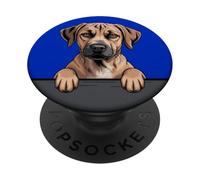 Amante de los cachorritos de Black Mouth Cur, Divertido, con Bolsillo Que se asoma PopSockets PopGrip Adhesivo