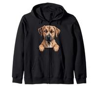 Amante de los cachorritos de Black Mouth Cur, Divertido, con Bolsillo Que se asoma Sudadera con Capucha