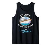 Amante de los cruceros si se Pierde, regrese a la Cubierta 7 Cruising Divertido Camiseta sin Mangas