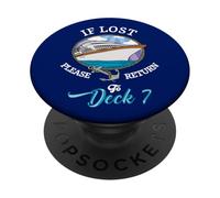 Amante de los cruceros si se Pierde, regrese a la Cubierta 7 Cruising Divertido PopSockets PopGrip Adhesivo