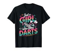 Amante de los Deportes de Dardos Solo una Chica Que ama los Dardos Camiseta