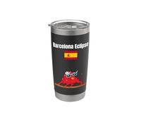 Amante de los eclipses solares de Barcelona Toros Bandera Española recuerdo Vaso térmico de acero inoxidable de doble pared