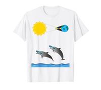 Amante de los eclipses solares Divertidos Delfines con Gafas de Eclipse Camiseta