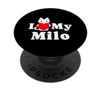 Amante de los Gatitos de I Love My Milo Cat Dueño PopSockets PopGrip Adhesivo