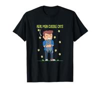 Amante De Los Gatos Hombres Reales Abrazos Gatos Cita Felino Kitty Catfather Camiseta