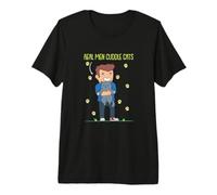 Amante De Los Gatos Hombres Reales Abrazos Gatos Cita Felino Kitty Catfather Camiseta Premium