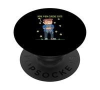 Amante De Los Gatos Hombres Reales Abrazos Gatos Cita Felino Kitty Catfather PopSockets PopGrip Adhesivo