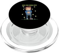 Amante De Los Gatos Hombres Reales Abrazos Gatos Cita Felino Kitty Catfather PopSockets PopGrip para MagSafe