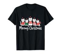 Amante de los Gatos Meowy Christmas Cute Camiseta