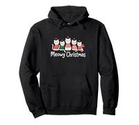 Amante de los Gatos Meowy Christmas Cute Sudadera con Capucha