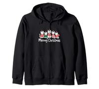 Amante de los Gatos Meowy Christmas Cute Sudadera con Capucha