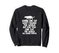 Amante de los Gatos Save One Cat Cambia el Mundo para rescatar a un Gato Sudadera