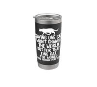 Amante de los gatos Save One Cat cambia el mundo para rescatar a un gato Vaso térmico de acero inoxidable de doble pared