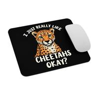 Amante De Los Guepardos De La Sabana Africana. Simplemente Me Gustan Mucho Los Guepardos, ¿Vale? Alfombrilla De Ratón Lavable Mousepad Bordes Cosidos Mouse Pad para Hogar Oficina Pc 25X30Cm