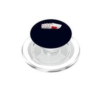 Amante de los Juegos de Cartas Poker Royal Flush Hearts Double Casino PopSockets PopGrip para MagSafe