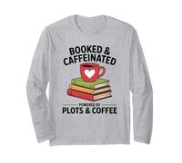 Amante de los Libros con cafeína Lectura Adicto al café Divertido Bookish Manga Larga