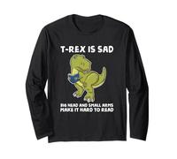 Amante de los Libros de Dinosaurios T Rex Brazos tristes Demasiado Cortos para Leer Manga Larga