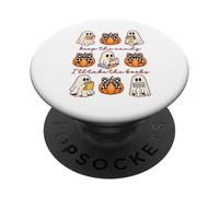 Amante de los Libros de Halloween Fantasma Toma el Caramelo I'Ll Take Books PopSockets PopGrip Adhesivo