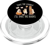 Amante de los Libros de Halloween Fantasma Toma el Caramelo I'Ll Take Books PopSockets PopGrip para MagSafe