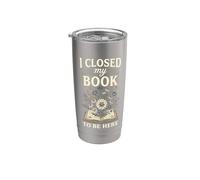 Amante de los libros Leyendo Floral Mujer Cerré Mi Libro Vaso térmico de acero inoxidable de doble pared