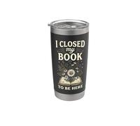 Amante de los libros Leyendo Floral Mujer Cerré Mi Libro Vaso térmico de acero inoxidable de doble pared