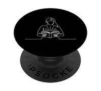Amante de los Libros Ratón de Biblioteca Profesor de Lectura PopSockets PopGrip Adhesivo