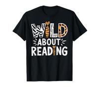 Amante de los libros salvaje sobre la lectura del Día de la Biblioteca Camiseta