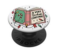 Amante de los Libros Una Navidad Muy Bookish PopSockets PopGrip Adhesivo