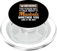 Amante de los musicales Advertencia Habla sobre musicales PopSockets PopGrip para MagSafe