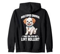 Amante de los perros, amante de las mascotas, rodillo de pelusa para entusiastas de los perros Maltipoo Sudadera con Capucha