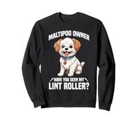 Amante de los perros, amante de las mascotas, rodillo de pelusa para entusiastas de los perros Maltipoo Sudadera