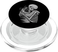 Amante de los Perros American Akita Skeleton Hug para Halloween PopSockets PopGrip para MagSafe
