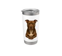 Amante de los perros American Pitbull Terrier Vaso térmico de acero inoxidable de doble pared