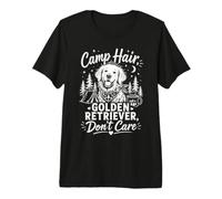 Amante de los Perros Camp Hair Golden Retriever Don't Care Camiseta Premium