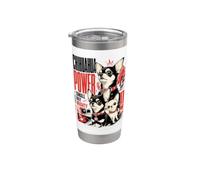 Amante de los perros Chihuahua Power, pequeños pero poderosos Vaso térmico de acero inoxidable de doble pared